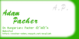 adam pacher business card